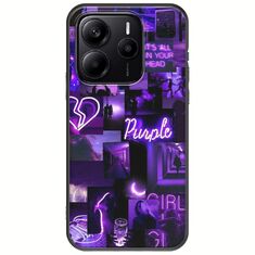 Aesthetic Purple Xiaomi Redmi Note 14 5G Black TPU (Μαύρη Σιλικόνη)