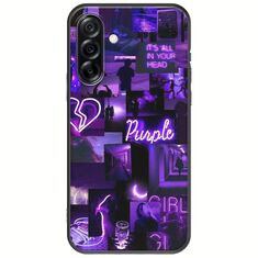 Aesthetic Purple Samsung Galaxy A36 5G  Black TPU (Μαύρη Σιλικόνη)