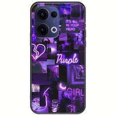 Aesthetic Purple Oppo Reno 13 5G Black TPU (Μαύρη Σιλικόνη)
