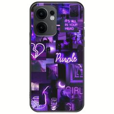 Aesthetic Purple Oppo Reno 13 F 5G Black TPU (Μαύρη Σιλικόνη)