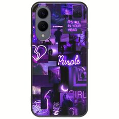 Aesthetic Purple Samsung Galaxy S25 Edge 5G Black TPU (Μαύρη Σιλικόνη)