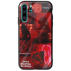 Aesthetic Red Huawei P30 Pro Groove TPU (Tempered Glass και TPU)