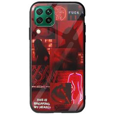 Aesthetic Red Huawei P40 Lite Groove TPU (Tempered Glass και TPU)