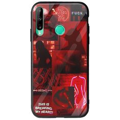 Aesthetic Red Huawei P40 Lite E Groove TPU (Tempered Glass και TPU)