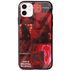 Aesthetic Red iPhone 12 Groove TPU (Tempered Glass και TPU)