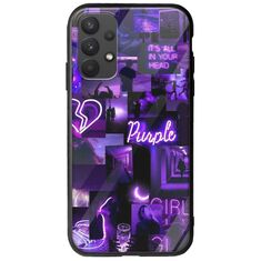 Aesthetic Purple Samsung Galaxy A32 4G Groove TPU (Tempered Glass και TPU)
