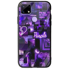 Aesthetic Purple Realme C21 Groove TPU (Tempered Glass και TPU)