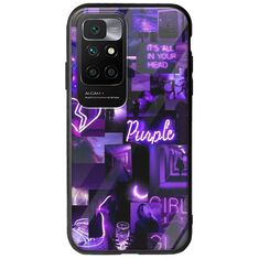 Aesthetic Purple Xiaomi Redmi 10 Groove TPU (Tempered Glass και TPU)