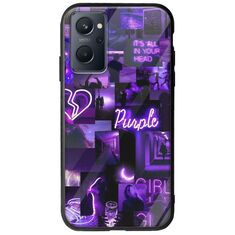 Aesthetic Purple Realme 9i Groove TPU (Tempered Glass και TPU)