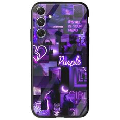 Aesthetic Purple Samsung Galaxy A34 5G Groove TPU (Tempered Glass και TPU)