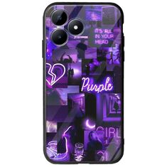 Aesthetic Purple Realme C53 Groove TPU (Tempered Glass και TPU)
