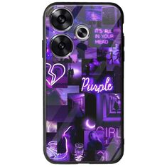 Aesthetic Purple Xiaomi Poco F6 5G Groove TPU (Tempered Glass και TPU)