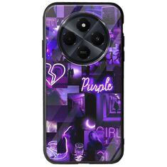 Aesthetic Purple Xiaomi Redmi 14C Groove TPU (Tempered Glass και TPU)