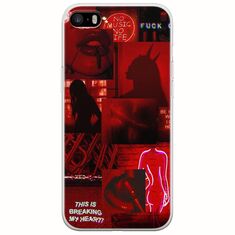 Aesthetic Red iPhone 5/5s/SE 2016 Flexible TPU (Διάφανη Σιλικόνη)