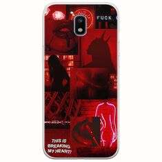 Aesthetic Red Samsung Galaxy J7(2017) Flexible TPU (Διάφανη Σιλικόνη)
