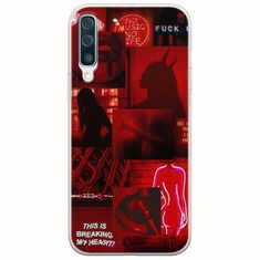 Aesthetic Red Samsung Galaxy A50 Flexible TPU (Διάφανη Σιλικόνη)