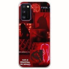 Aesthetic Red Samsung Galaxy A41 Flexible TPU (Διάφανη Σιλικόνη)
