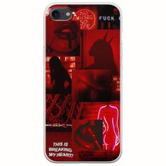 Aesthetic Red iPhone SE 2020 Flexible TPU (Διάφανη Σιλικόνη)