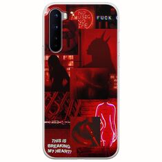 Aesthetic Red OnePlus Nord Flexible TPU (Διάφανη Σιλικόνη)