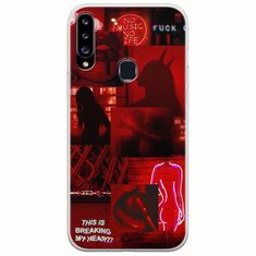 Aesthetic Red Samsung Galaxy A20s Flexible TPU (Διάφανη Σιλικόνη)