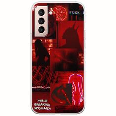 Aesthetic Red Samsung Galaxy S21 Flexible TPU (Διάφανη Σιλικόνη)