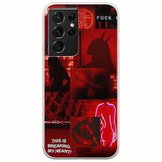 Aesthetic Red Samsung Galaxy S21 Ultra Flexible TPU (Διάφανη Σιλικόνη)
