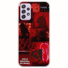 Aesthetic Red Samsung Galaxy A52 (4G/5G) A52s Flexible TPU (Διάφανη Σιλικόνη)