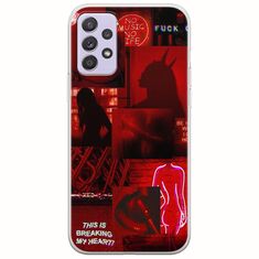 Aesthetic Red Samsung Galaxy A72 5G Flexible TPU (Διάφανη Σιλικόνη)