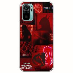 Aesthetic Red Xiaomi Redmi Note 10 / 10s Flexible TPU (Διάφανη Σιλικόνη)