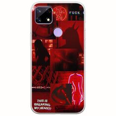Aesthetic Red Realme C21 Flexible TPU (Διάφανη Σιλικόνη)