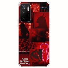 Aesthetic Red Xiaomi Poco M3 Pro 5G Flexible TPU (Διάφανη Σιλικόνη)