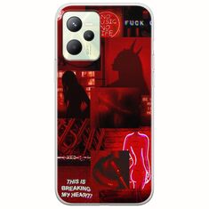 Aesthetic Red Realme C35 Flexible TPU (Διάφανη Σιλικόνη)