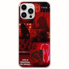 Aesthetic Red iPhone 14 Pro Flexible TPU (Διάφανη Σιλικόνη)