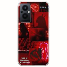 Aesthetic Red Oppo Reno 8 Lite Flexible TPU (Διάφανη Σιλικόνη)