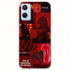 Aesthetic Red Oppo A96 4G Flexible TPU (Διάφανη Σιλικόνη)