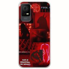 Aesthetic Red TCL 408 Flexible TPU (Διάφανη Σιλικόνη)