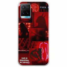 Aesthetic Red Vivo Y21s Flexible TPU (Διάφανη Σιλικόνη)