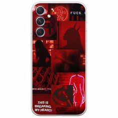 Aesthetic Red Samsung Galaxy A54 5G Flexible TPU (Διάφανη Σιλικόνη)