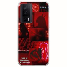 Aesthetic Red Xiaomi Poco F5 Pro 5G Flexible TPU (Διάφανη Σιλικόνη)