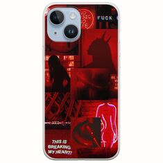 Aesthetic Red iPhone 15 Flexible TPU (Διάφανη Σιλικόνη)