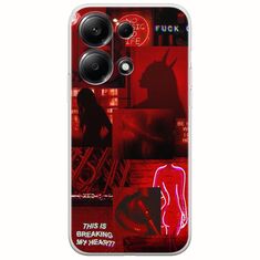 Aesthetic Red Xiaomi Redmi Note 13 4G Flexible TPU (Διάφανη Σιλικόνη)