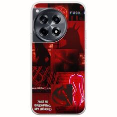 Aesthetic Red OnePlus 12R 5G Flexible TPU (Διάφανη Σιλικόνη)
