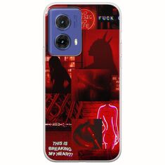Aesthetic Red Motorola Moto G85 5G Flexible TPU (Διάφανη Σιλικόνη)