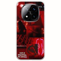 Aesthetic Red Xiaomi Redmi Note 14 Pro+ 5G Flexible TPU (Διάφανη Σιλικόνη)