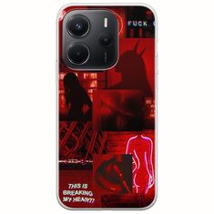 Aesthetic Red Xiaomi Redmi Note 14 4G Flexible TPU (Διάφανη Σιλικόνη)