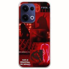 Aesthetic Red Oppo Reno 13 5G Flexible TPU (Διάφανη Σιλικόνη)