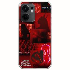 Aesthetic Red Oppo Reno 13 F 5G Flexible TPU (Διάφανη Σιλικόνη)