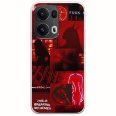 Aesthetic Red Oppo Reno 13 Pro 5G Flexible TPU (Διάφανη Σιλικόνη)
