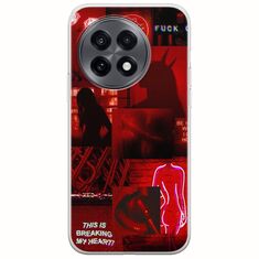 Aesthetic Red OnePlus 13R 5G Flexible TPU (Διάφανη Σιλικόνη)