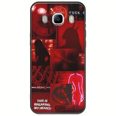 Aesthetic Red Samsung Galaxy J5(2016) Black TPU (Μαύρη Σιλικόνη)